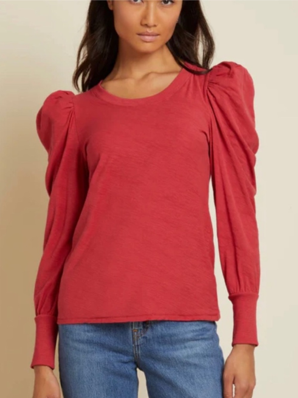 Nation LTD Romy Modest Puff Sleeve Top